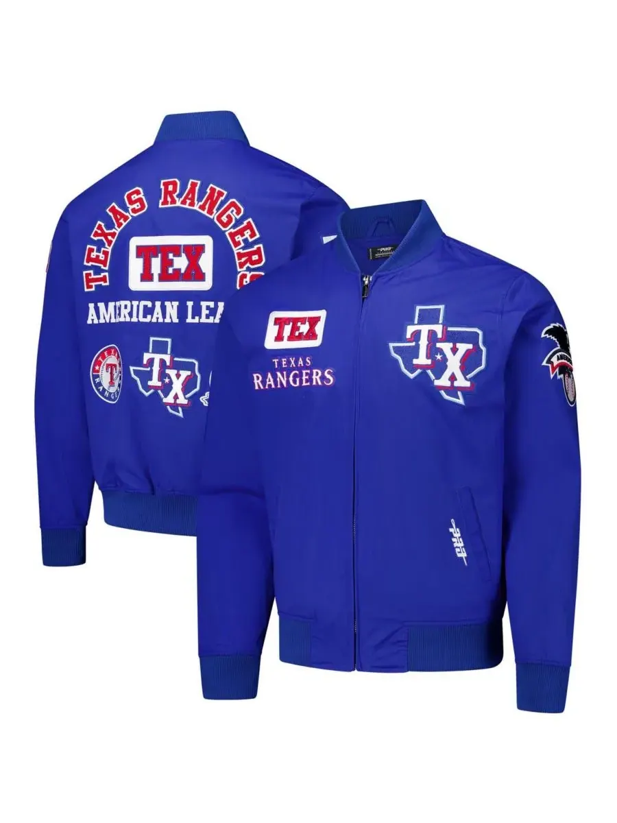 Мужская куртка Royal Texas Rangers Area Code Twill на молнии Pro Standard — изображение 1 из 3, королевский