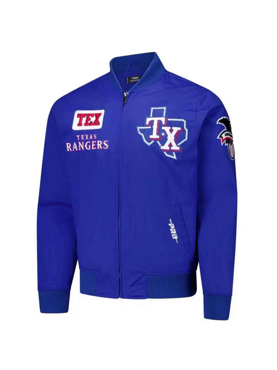 Мужская куртка Royal Texas Rangers Area Code Twill на молнии Pro Standard — изображение 2 из 3, королевский