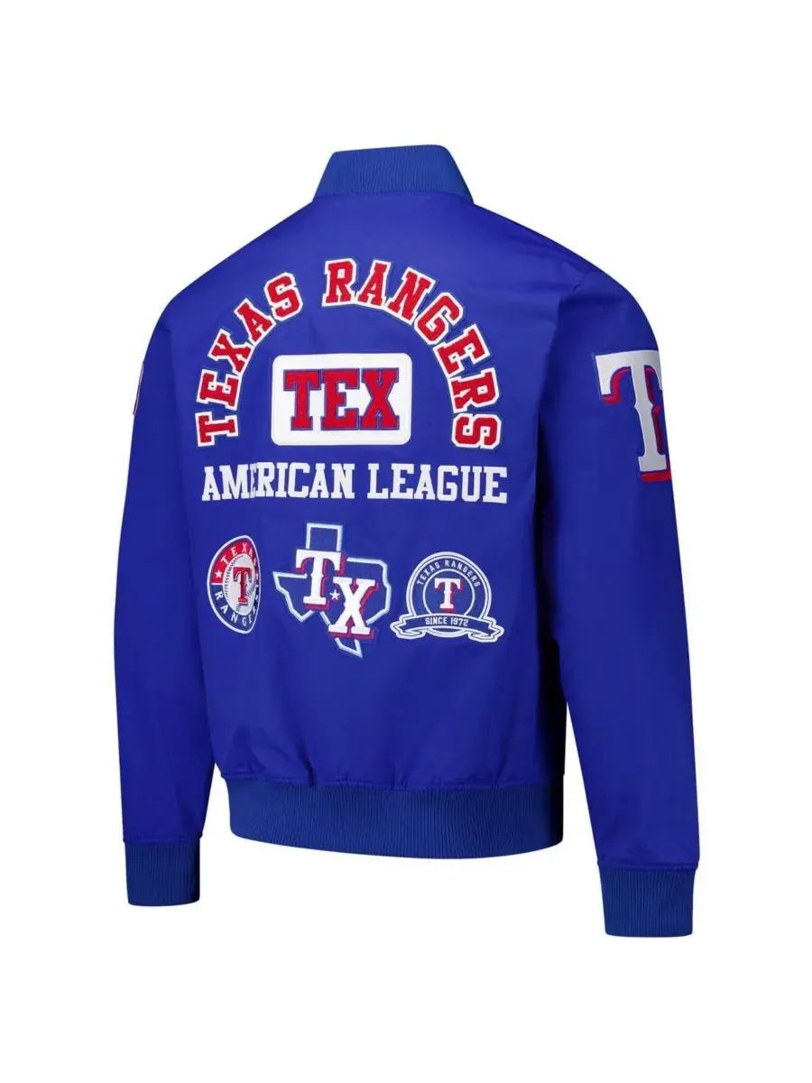 Мужская куртка Royal Texas Rangers Area Code Twill на молнии Pro Standard — изображение 3 из 3, королевский