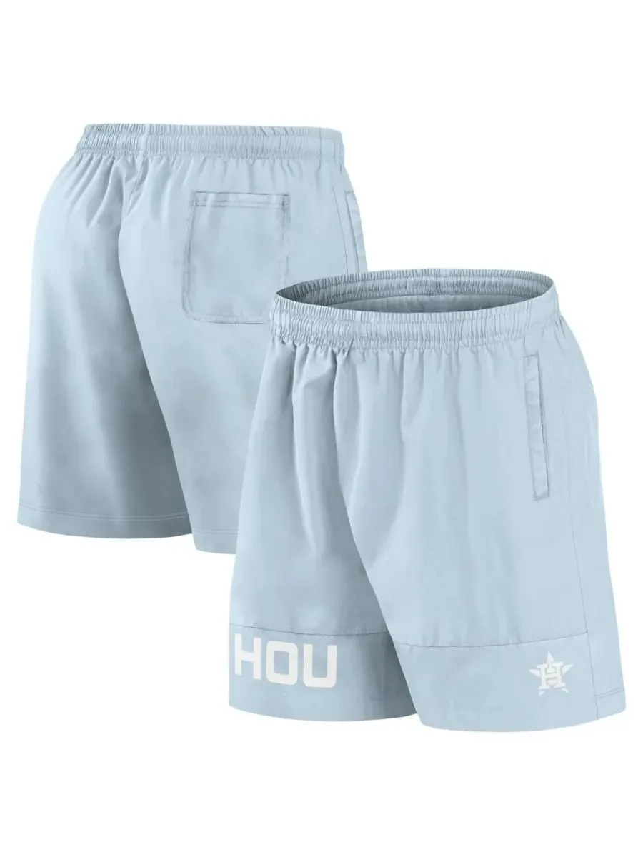Fanatics Мужские светло-голубые плавательные шорты Houston Astros Elements — изображение 1 из 3, светлый синий