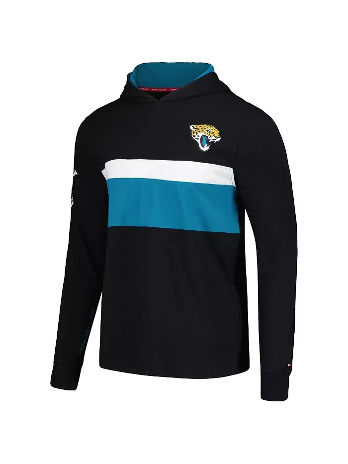Мужская черная толстовка с длинным рукавом Jacksonville Jaguars Morgan Tommy Hilfiger — изображение 2 из 3