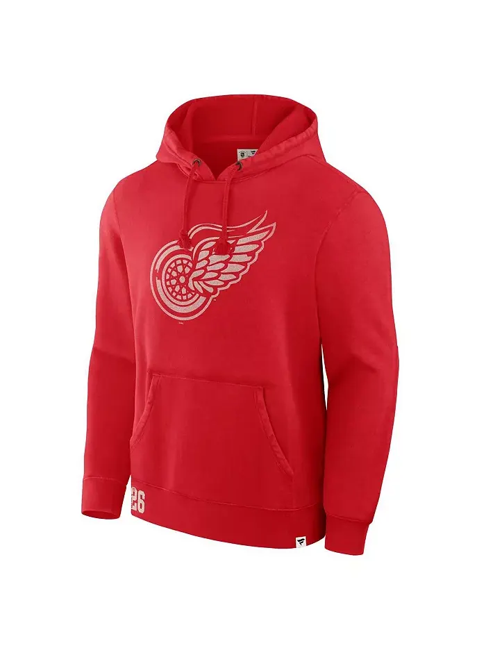 Мужская красная толстовка с капюшоном Detroit Red Wings Decades Collection Tradition Fleece Fanatics — изображение 2 из 3