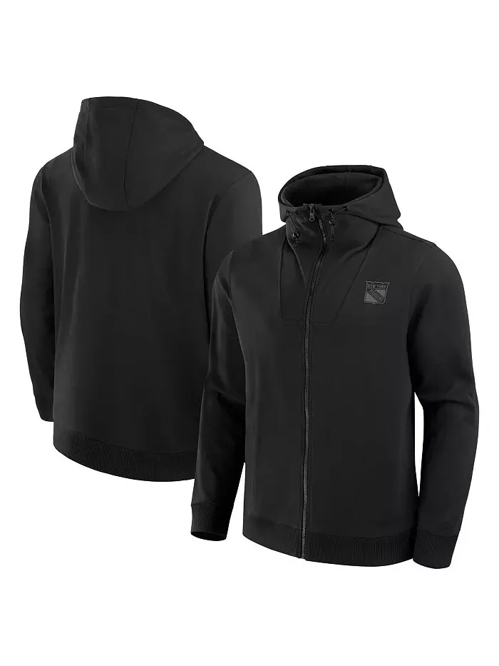 Мужская черная худи New York Rangers Elements Signature Tonal Primary на молнии Fanatics — изображение 1 из 3