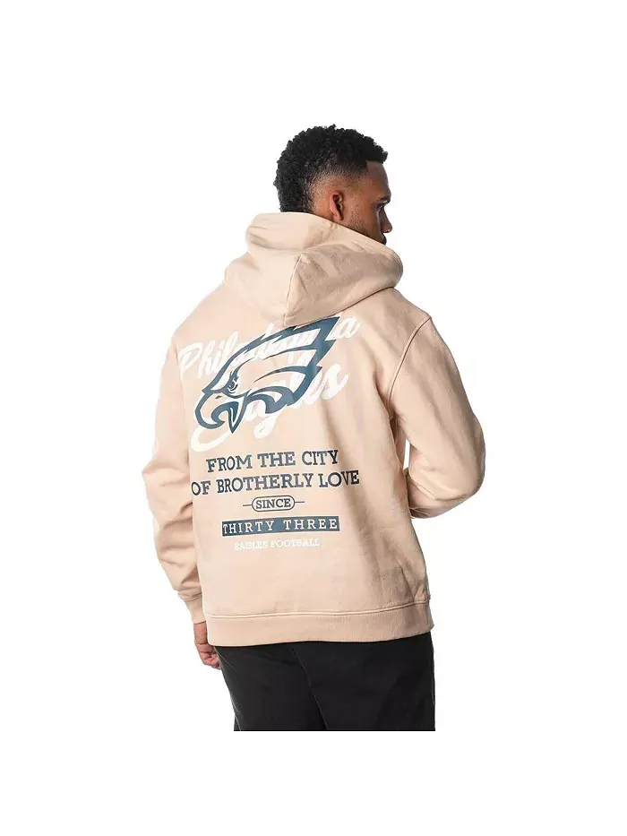 Мужской и женский кремовый флисовый худи Philadelphia Eagles The Wild Collective — изображение 2 из 2