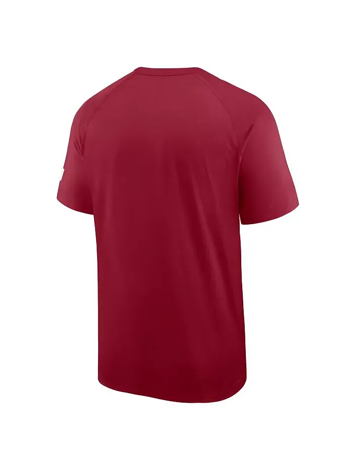 Мужская футболка премиум-класса Oklahoma Sooners Ready Raglan цвета малинового Nike — изображение 2 из 3