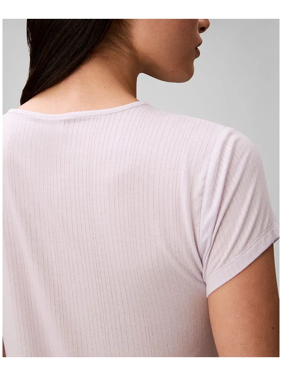 Женская детская футболка с круглым вырезом QS7618 Calvin Klein, Frosty Lilac — изображение 5 из 7