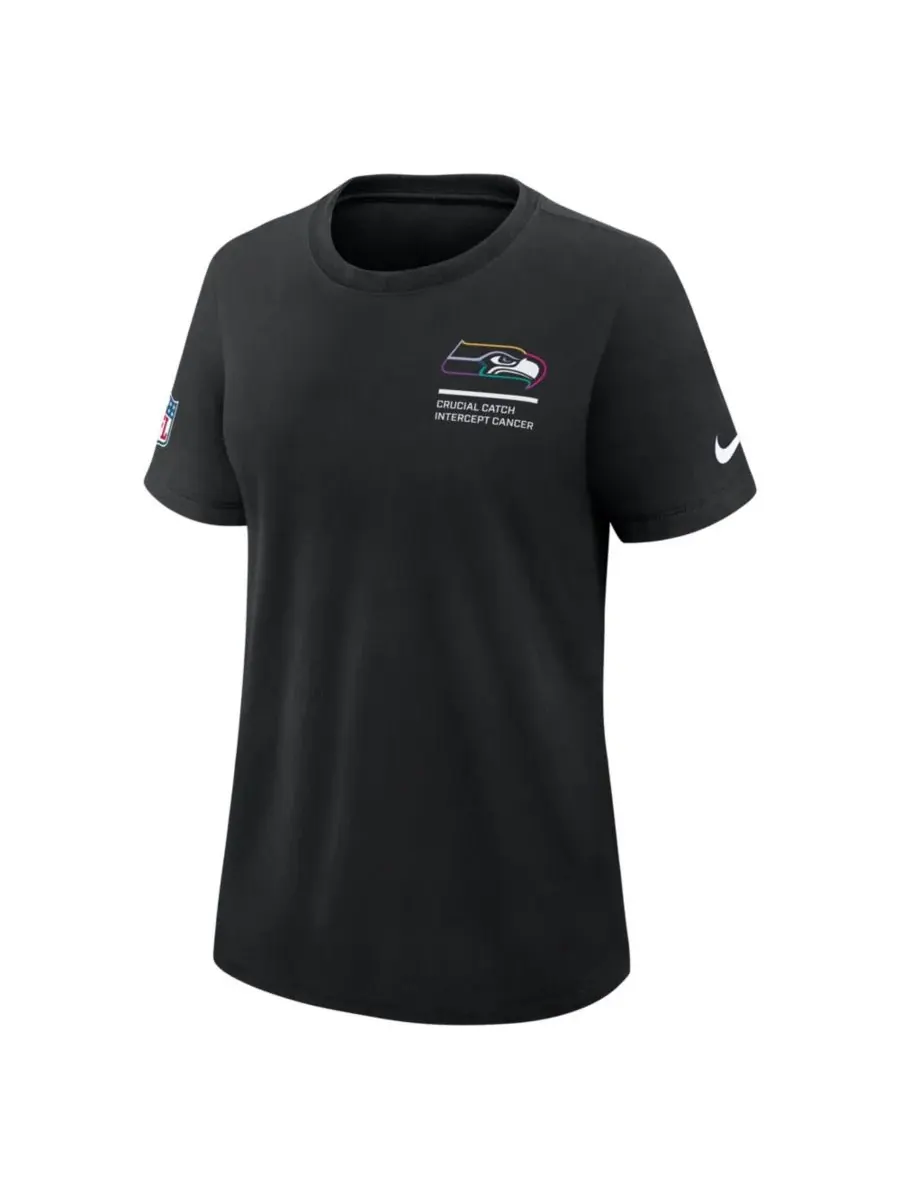 Nike Женская черная футболка Seattle Seahawks 2025 NFL Crucial Catch Tri-Blend Dri-FIT — изображение 5 из 5, черный