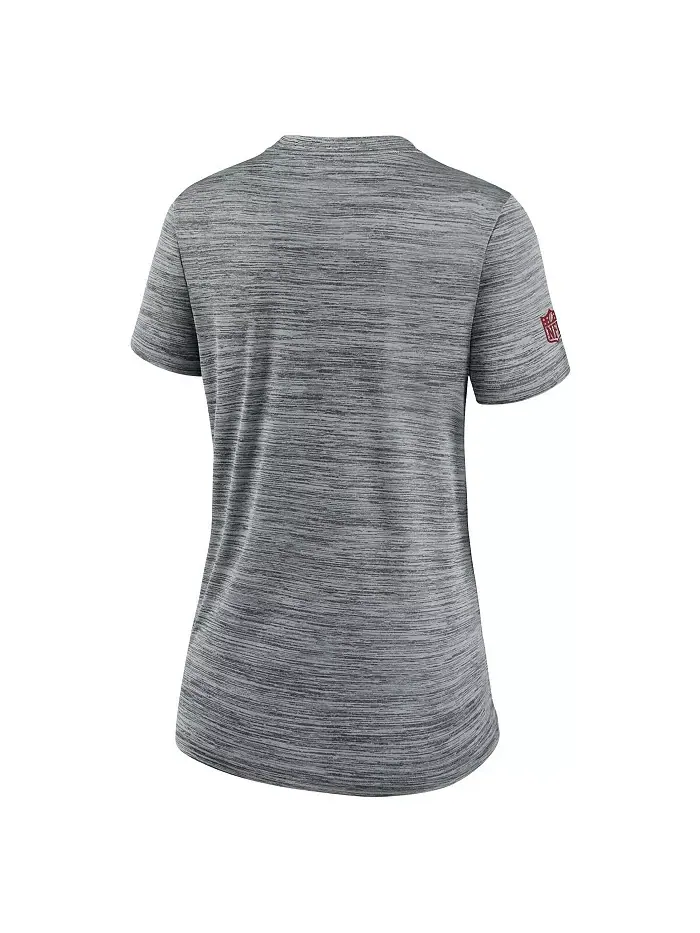 Женская серая футболка San Francisco 49ers Sideline Velocity Performance Nike — изображение 2 из 3