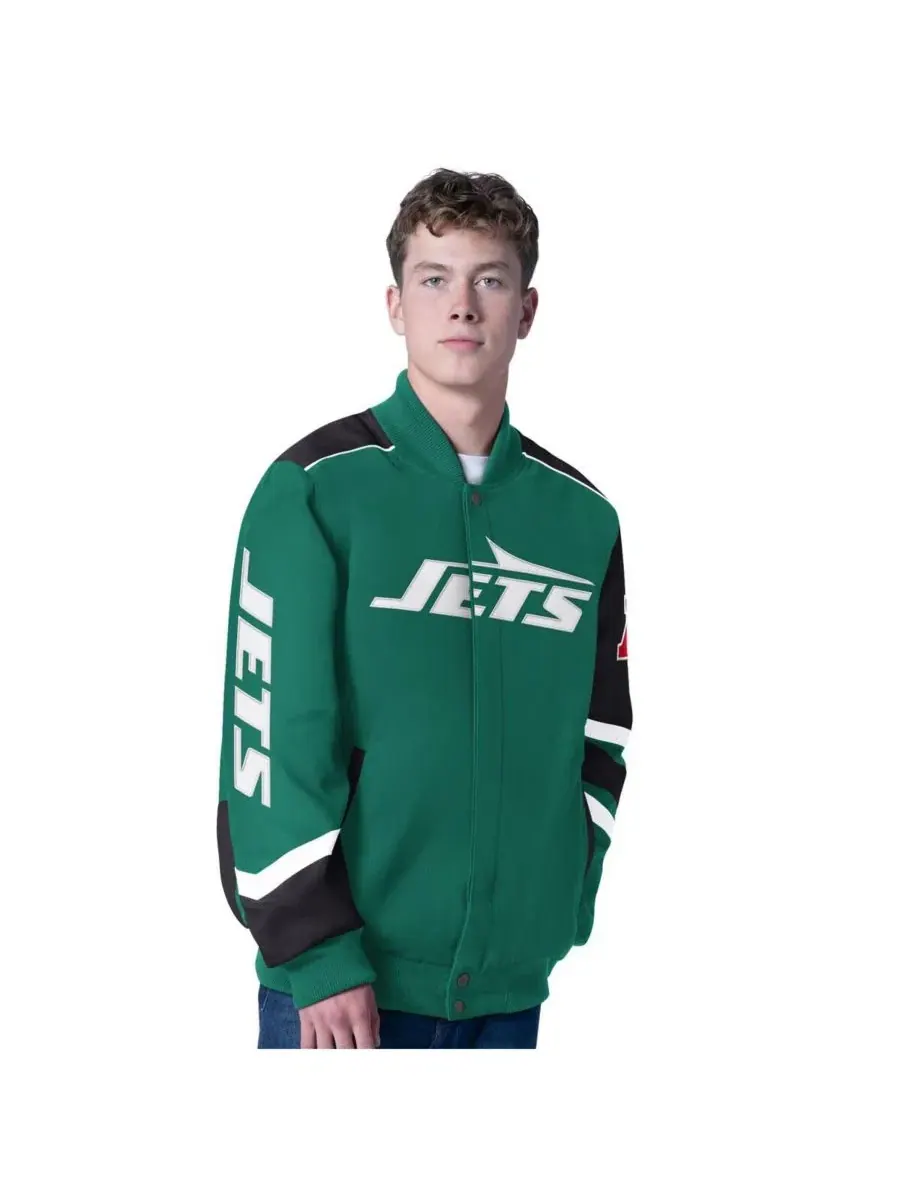 Мужская зеленая гоночная куртка New York Jets Prime Time на молнии G-Iii Sports By Carl Banks — изображение 1 из 2, зеленый