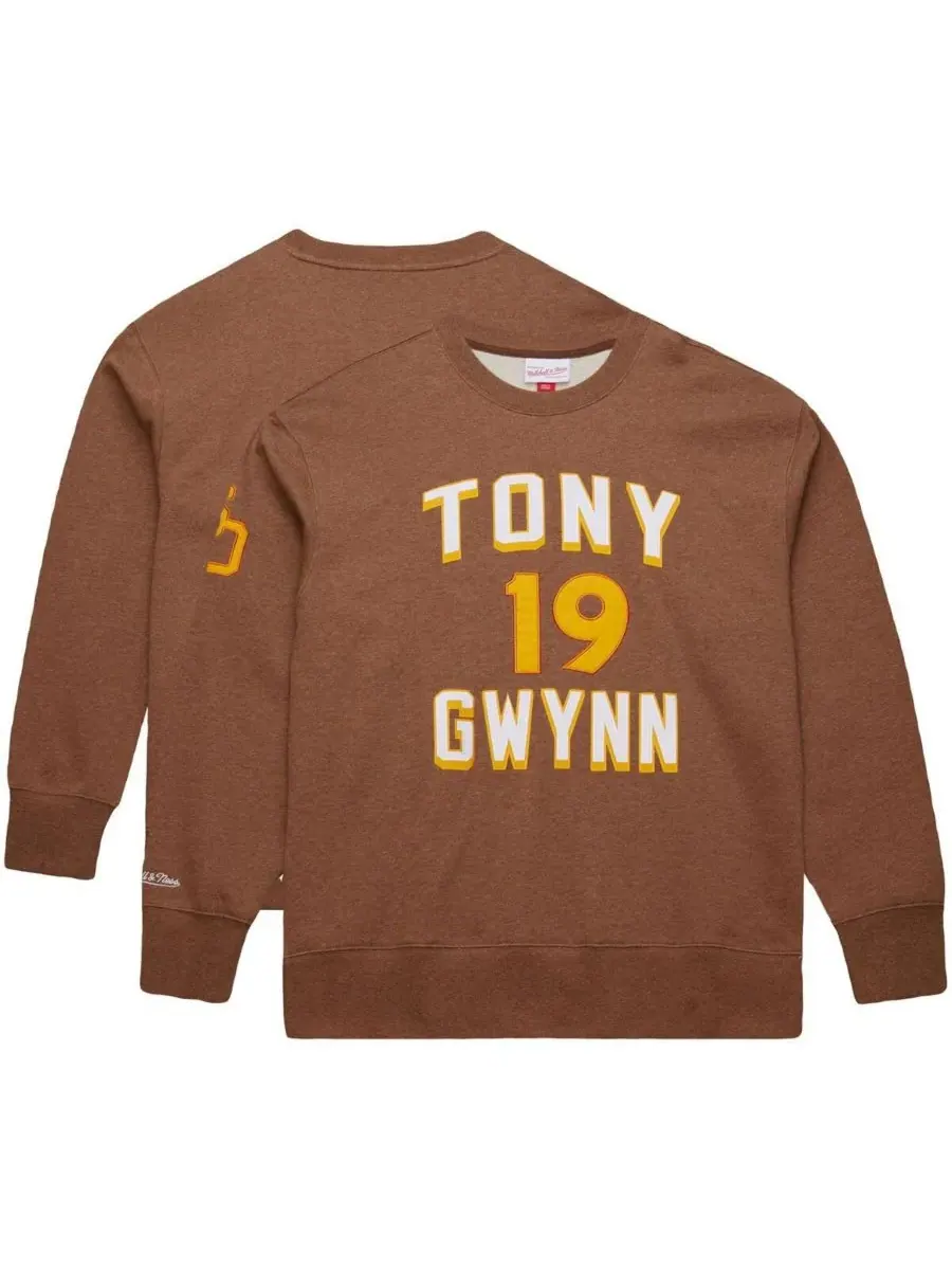 Mitchell & Ness Мужская флисовая толстовка Tony Gwynn Brown San Diego Padres Legends Collection с — изображение 1 из 3
