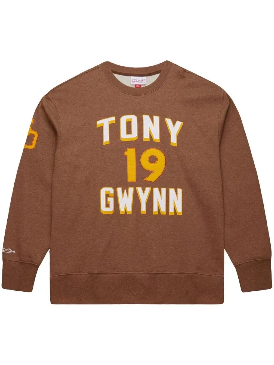 Mitchell & Ness Мужская флисовая толстовка Tony Gwynn Brown San Diego Padres Legends Collection с — изображение 2 из 3