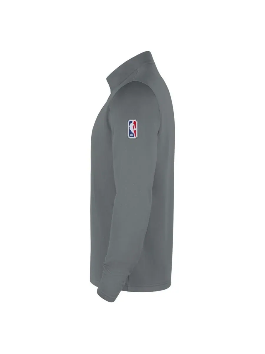 Nike Мужская серая толстовка Brooklyn Nets 2025/26 Authentic Coaches Quarter-Zip Dri-Fit — изображение 4 из 4, серый