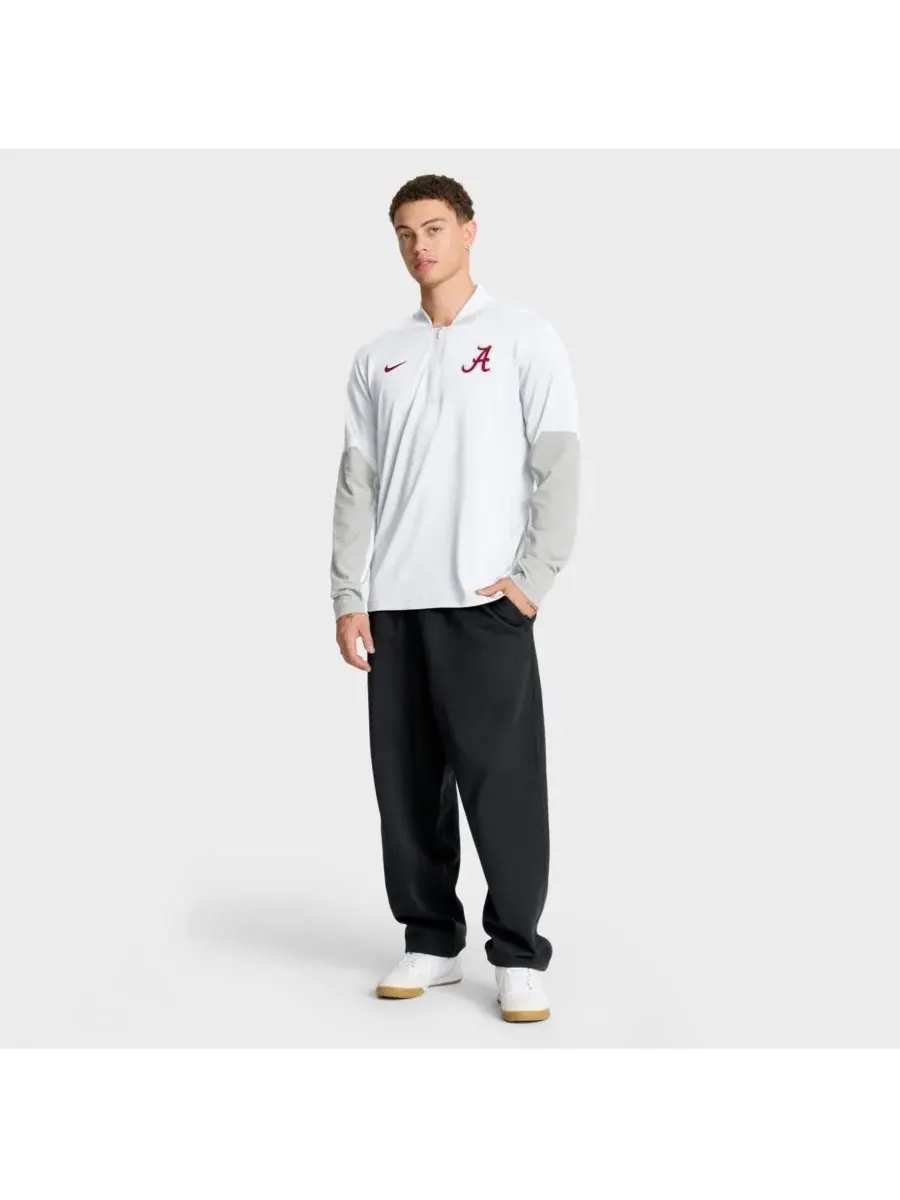Nike Мужская белая толстовка с капюшоном на молнии до середины груди Alabama Crimson Tide One Goal — изображение 3 из 5