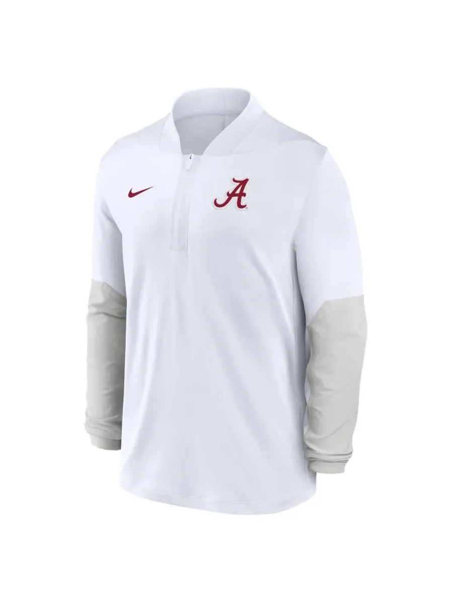 Nike Мужская белая толстовка с капюшоном на молнии до середины груди Alabama Crimson Tide One Goal — изображение 4 из 5