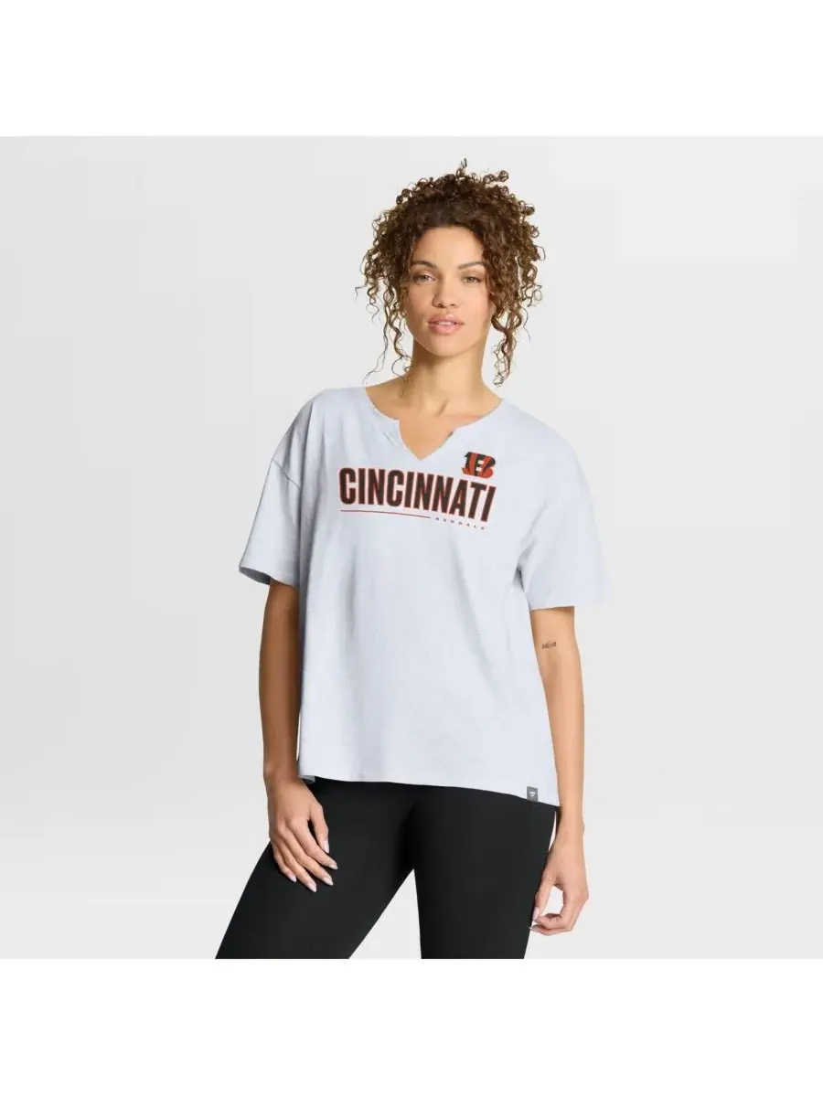 Fanatics Женская белая футболка Cincinnati Bengals Redzone Slub Boxy — изображение 1 из 3, белый