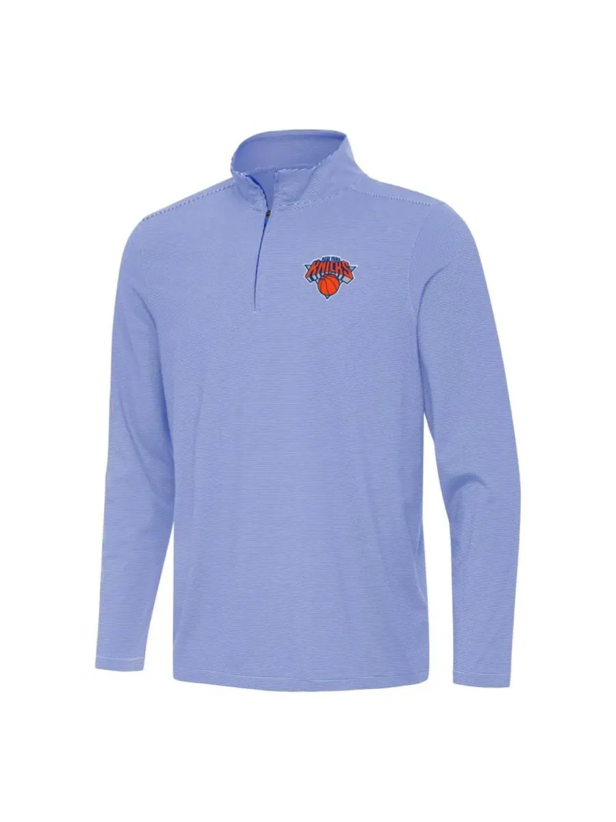 Топ 1/4-зип с принтом New York Knicks, модель Twine Quarter-Zip Antigua — изображение 1 из 1, королевский