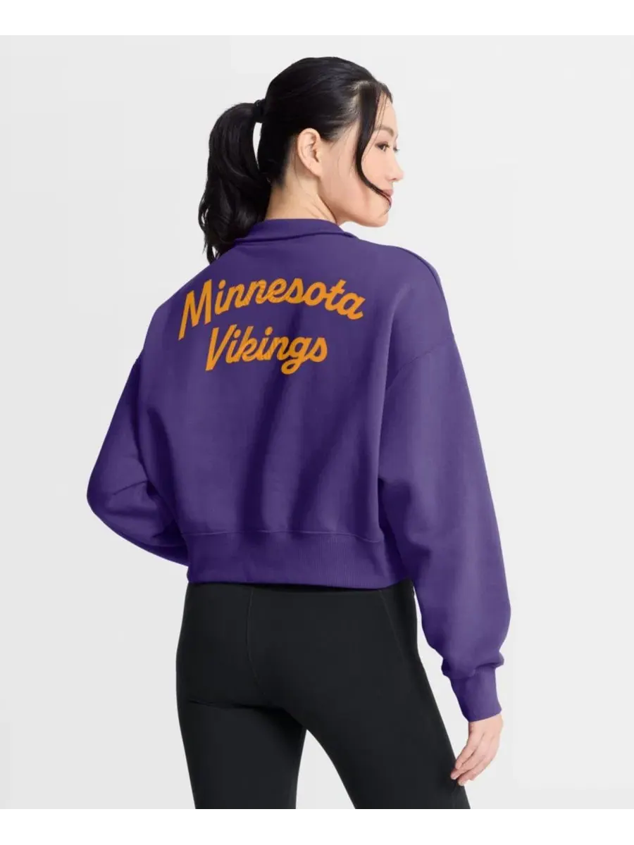 Женский свитшот с четверть-застежкой Phoenix Fleece Nike — изображение 2 из 4, фиолетовый