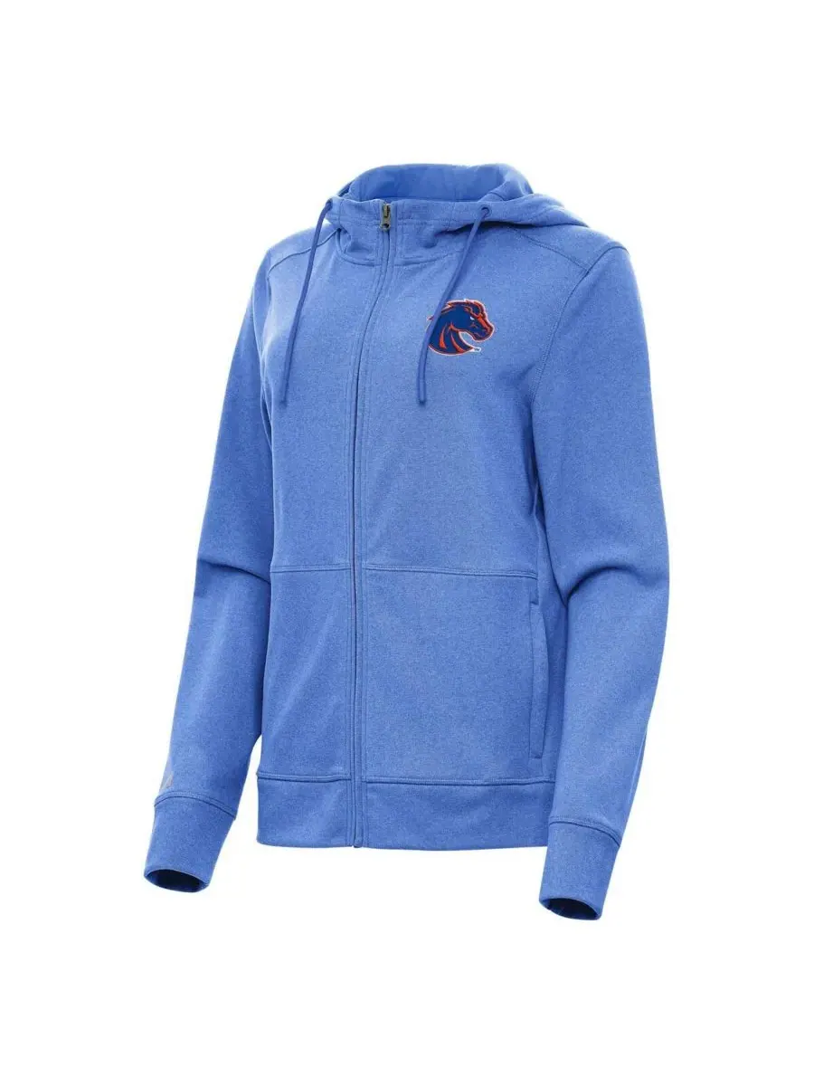 Женская толстовка на молнии Heather Royal Boise State Broncos Seeker Antigua — изображение 1 из 1, синий