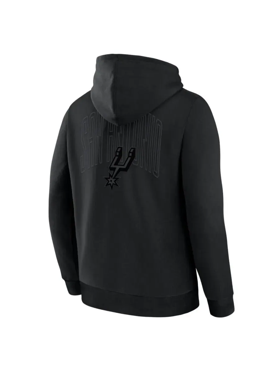 Худи с капюшоном, длинным рукавом, с принтом, San Antonio Spurs Fanatics — изображение 3 из 3, черный