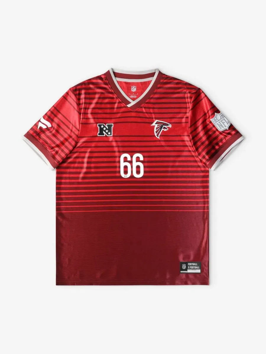 Футболка-джерси с V-образным вырезом Football x Football Red Atlanta Falcons Fanatics — изображение 1 из 5, красный
