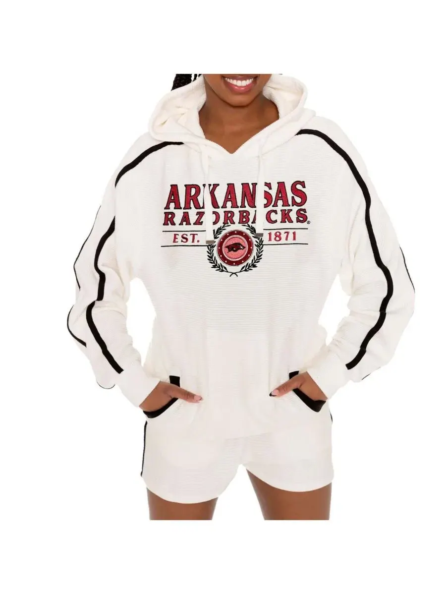 Комплект из худи и шорт с вышивкой Arkansas Razorbacks Gameday Couture — изображение 2 из 5, бежевый