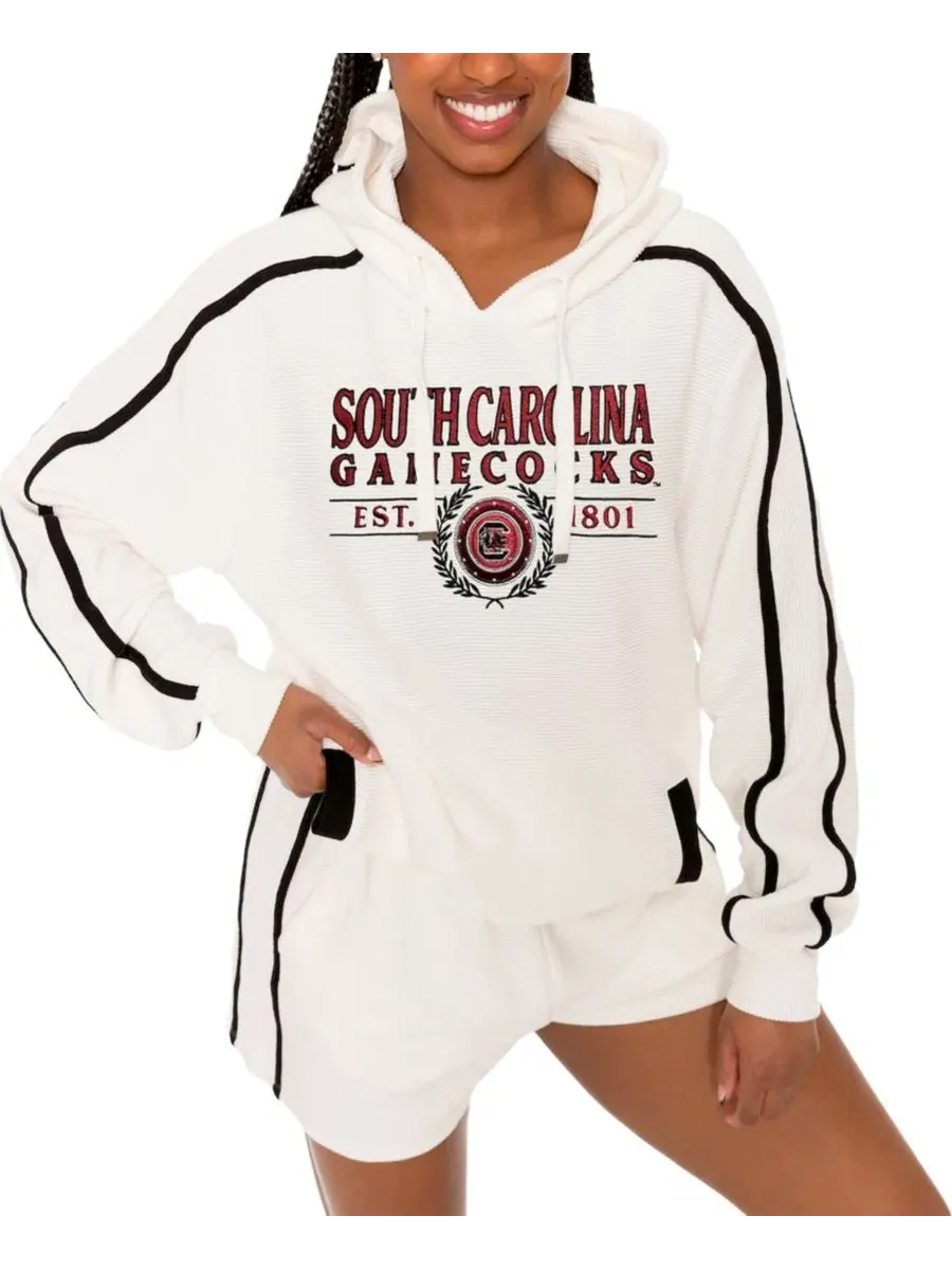 Комплект из худи и шорт с вышивкой South Carolina Gamecocks Gameday Couture — изображение 3 из 3, бежевый