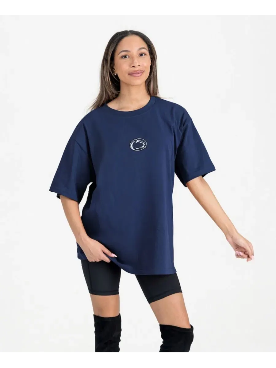 Футболка с длинным рукавом, с вышивкой, Penn State Nittany Lions Back at Ya Gameday Couture — изображение 1 из 5, темно-синий