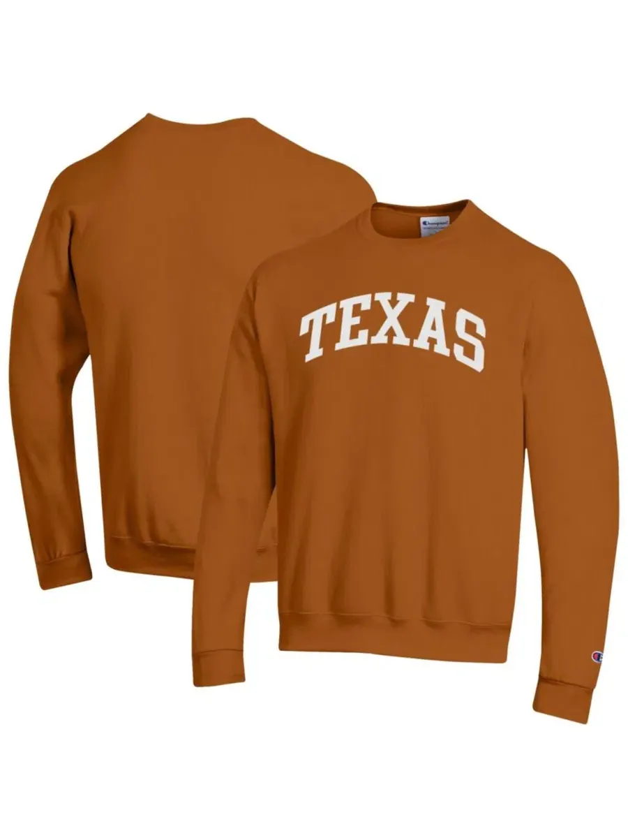 Толстовка Champion Basic Arch Fleece Pullover с принтом, Texas Longhorns — изображение 1 из 3, оранжевый