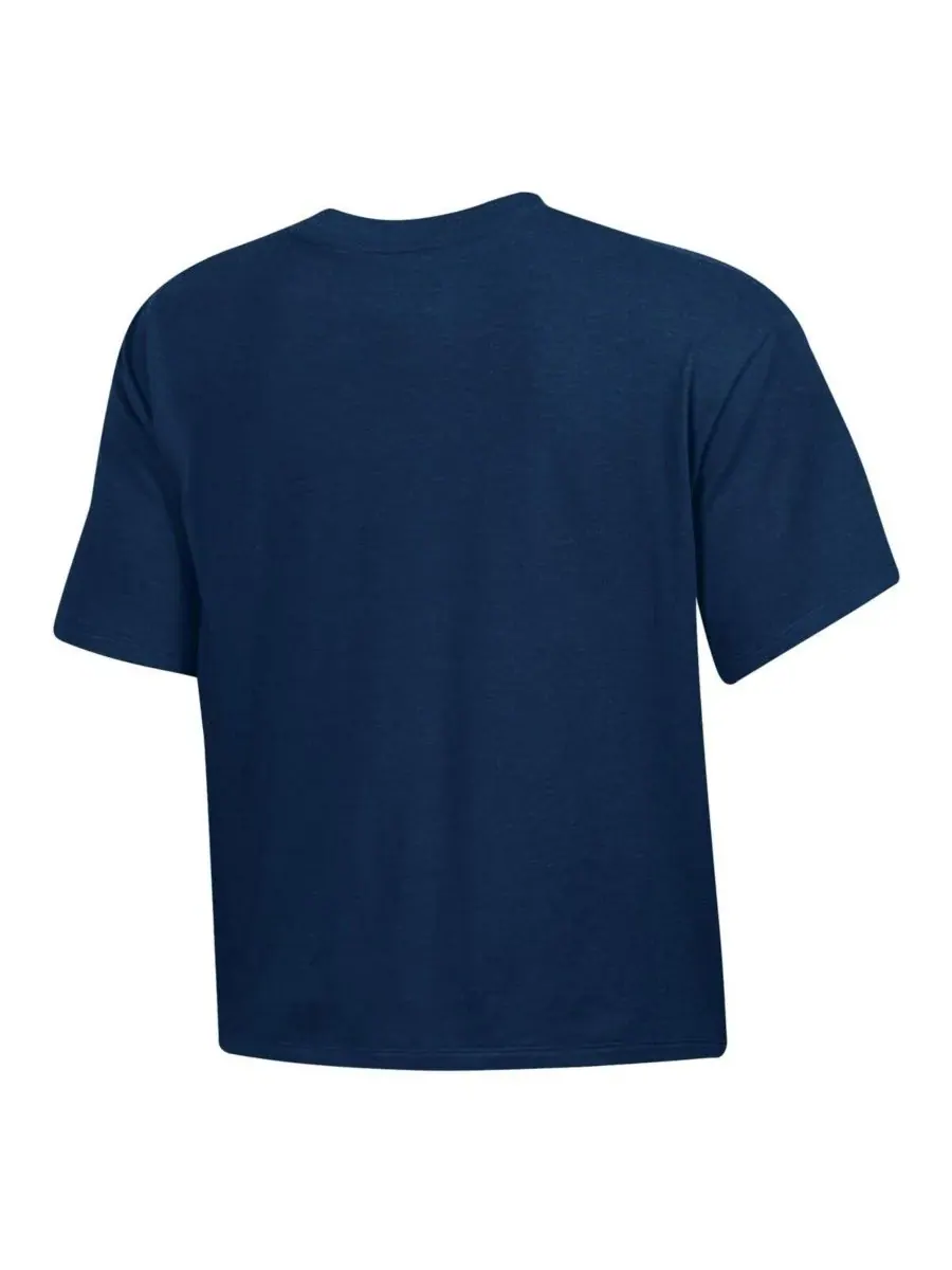 Under Armour Женская темно-синяя футболка Notre Dame Fighting Irish Essentials Icon Ultra-Soft — изображение 2 из 3