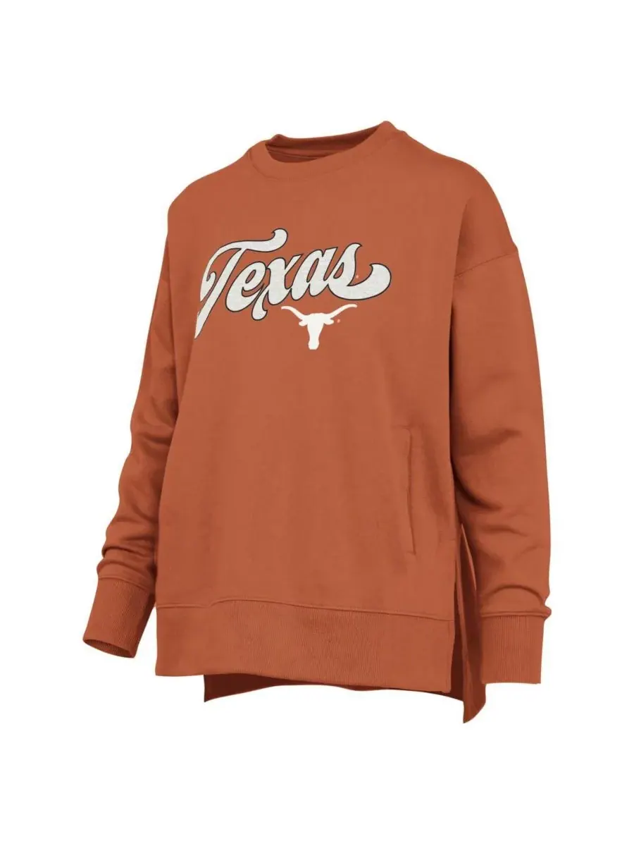 Pressbox Женская толстовка Texas Longhorns Bonanza Chenille Harper Script ярко-оранжевого цвета — изображение 2 из 3