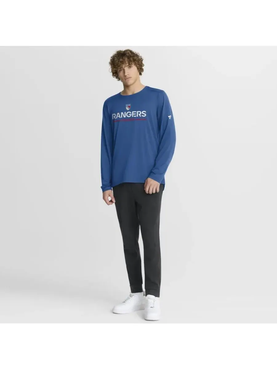 Fanatics Мужская синяя футболка с длинным рукавом New York Rangers Authentic Pro Rink Centennial — изображение 3 из 3, синий