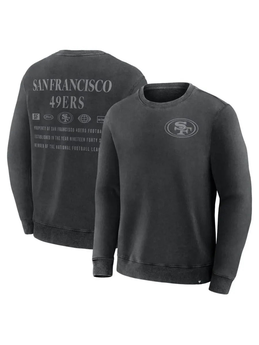 Fanatics Мужская черная толстовка-пуловер San Francisco 49ers Deep Route — изображение 1 из 3, черный