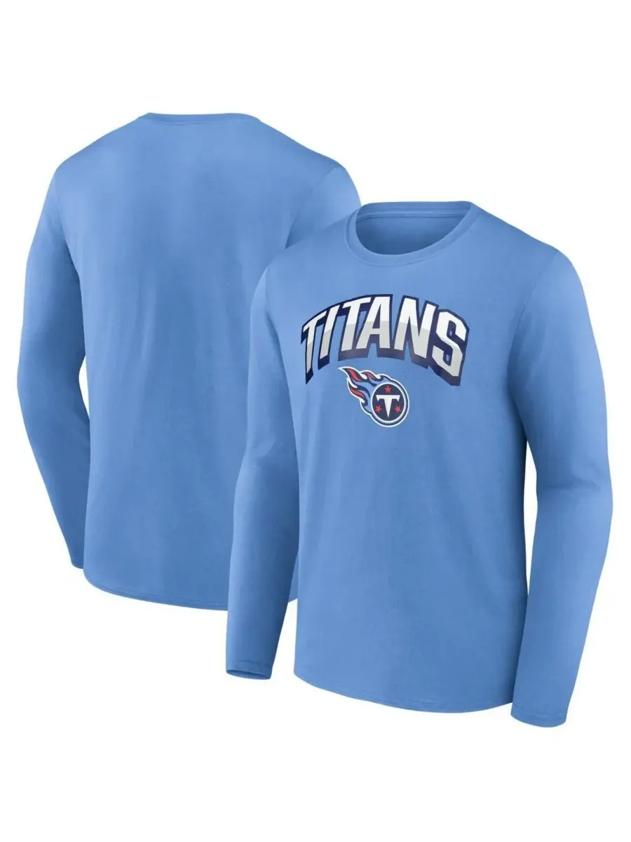 Fanatics Мужская светло-голубая футболка с длинным рукавом Tennessee Titans — изображение 1 из 3, светлый синий