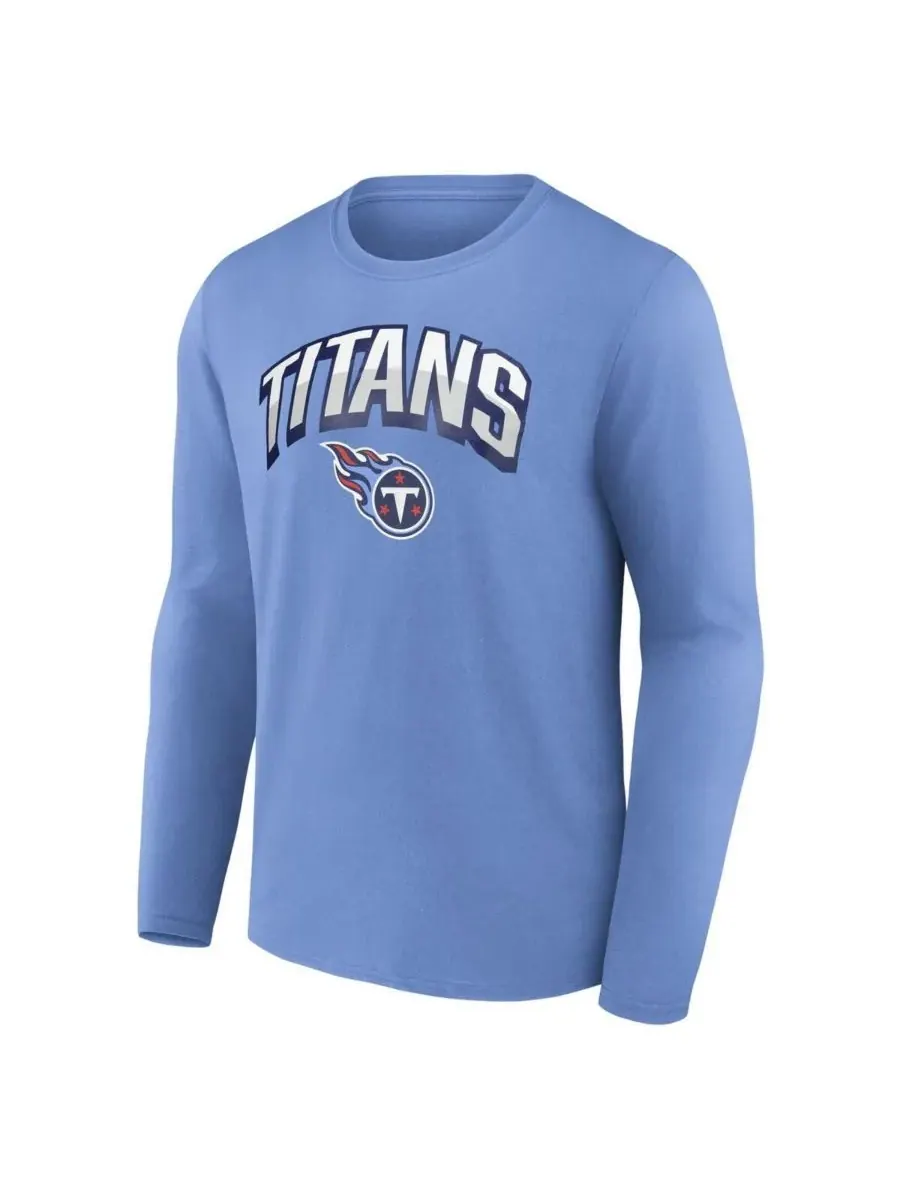Fanatics Мужская светло-голубая футболка с длинным рукавом Tennessee Titans — изображение 3 из 3, светлый синий