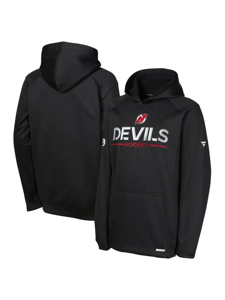 Fanatics Большая толстовка с рукавами реглан черного цвета с символикой New Jersey Devils для — изображение 1 из 3, черный