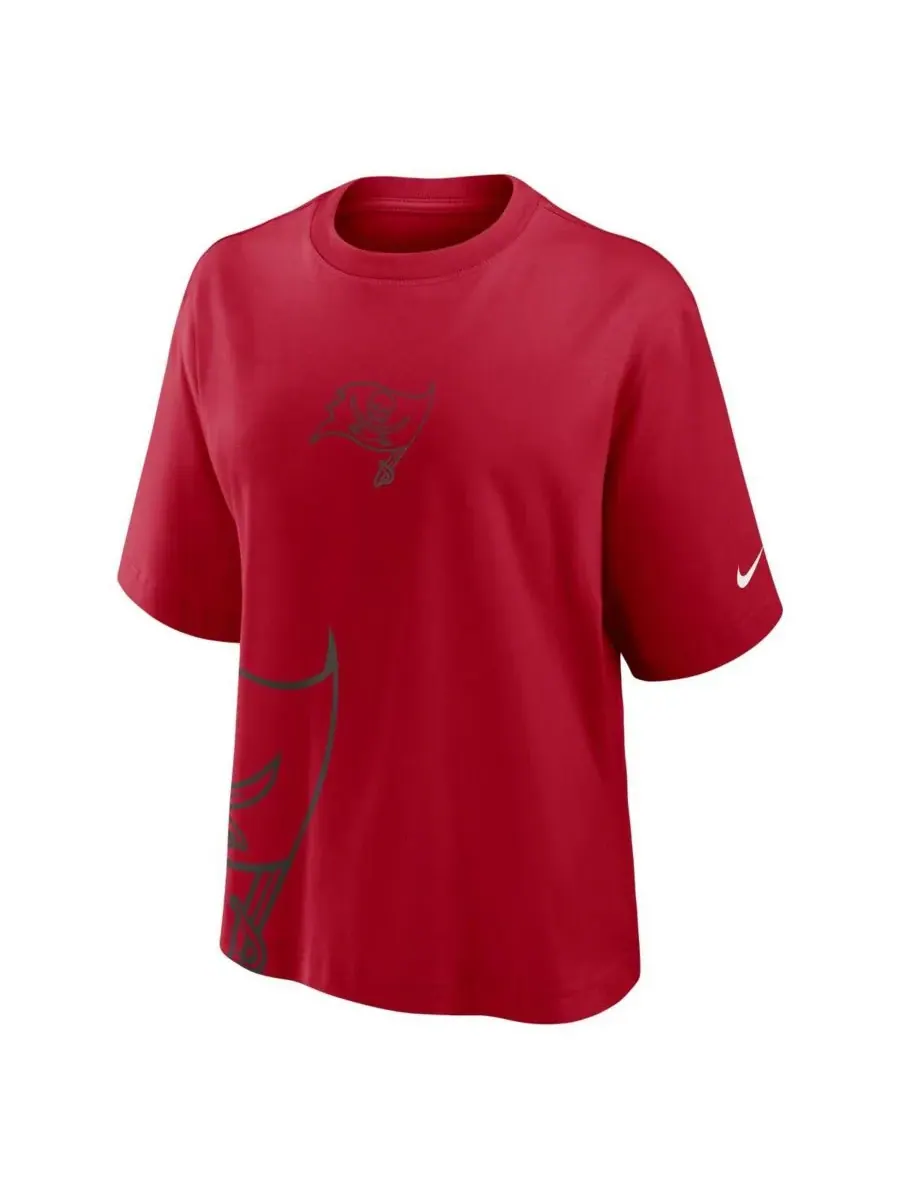 Nike Женская красная футболка свободного кроя с символикой команды Tampa Bay Buccaneers — изображение 2 из 3, красный