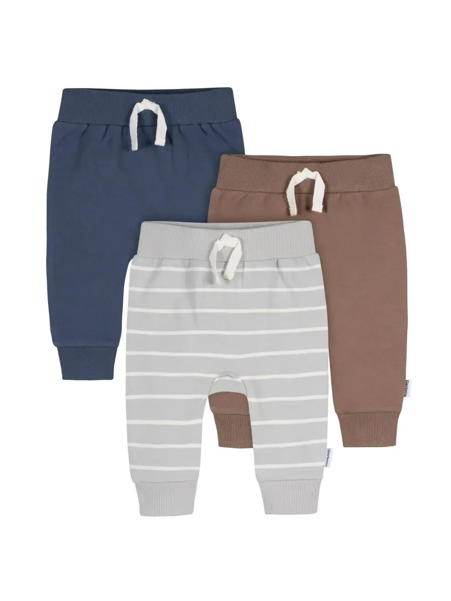 Детские спортивные штаны для мальчиков "Leafless Tree Jogger Pants", комплект из 3 штук Gerber — изображение 1 из 8