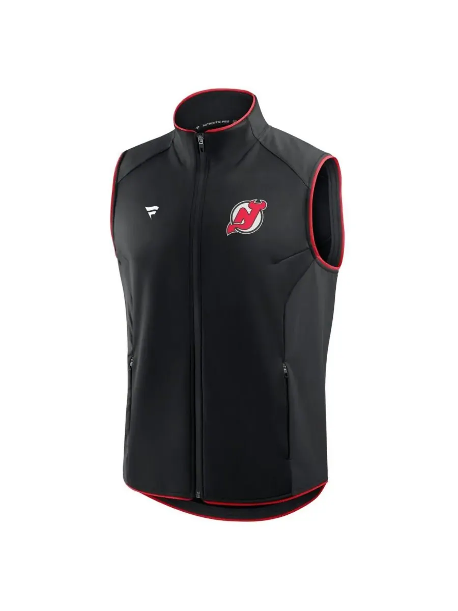 Fanatics Мужской черный жилет на молнии с символикой New Jersey Devils Authentic Pro Rink — изображение 4 из 5