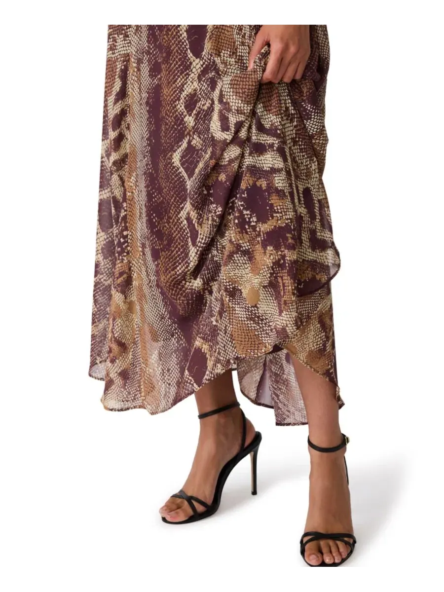 Платье миди без рукавов Estela Sweetheart Fit & Flare Ankle Steve Madden, Glossary Snake — изображение 4 из 5