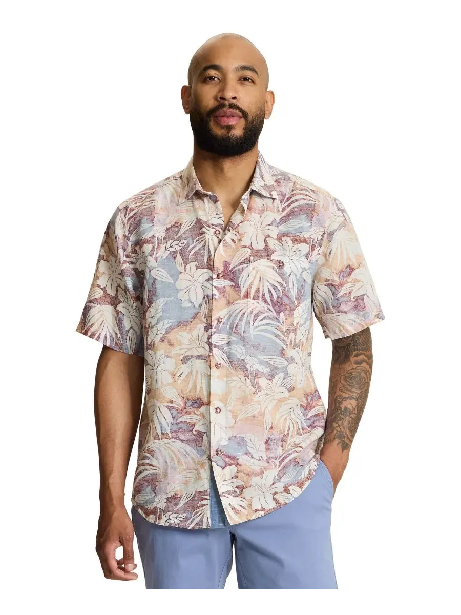 Мужская рубашка с принтом, с коротким рукавом Tommy Bahama, Del Fuego — изображение 1 из 4