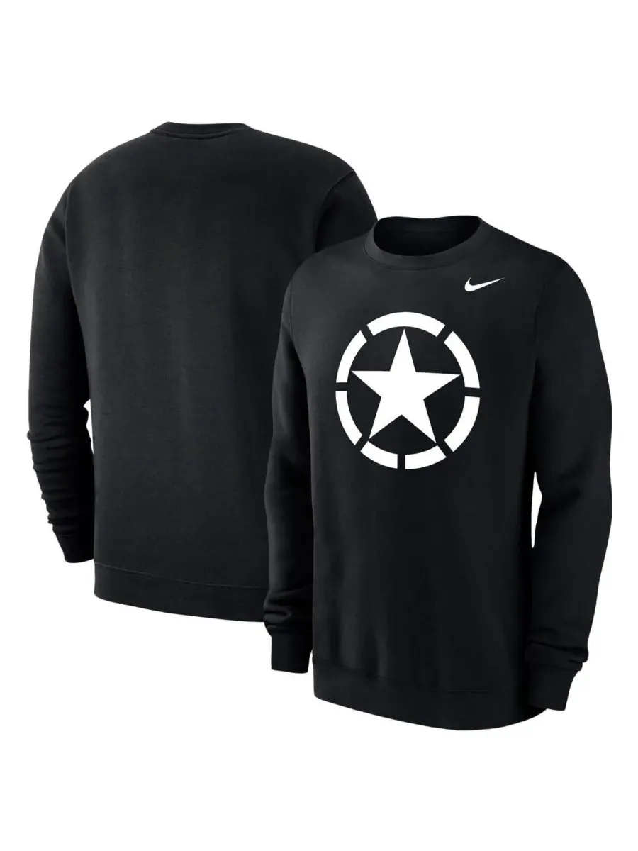 Nike Мужская черная армейская флисовая толстовка Black Knights из коллекции Rivalry 2024 года — изображение 1 из 3, черный