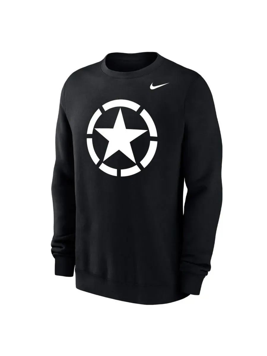 Nike Мужская черная армейская флисовая толстовка Black Knights из коллекции Rivalry 2024 года — изображение 3 из 3, черный
