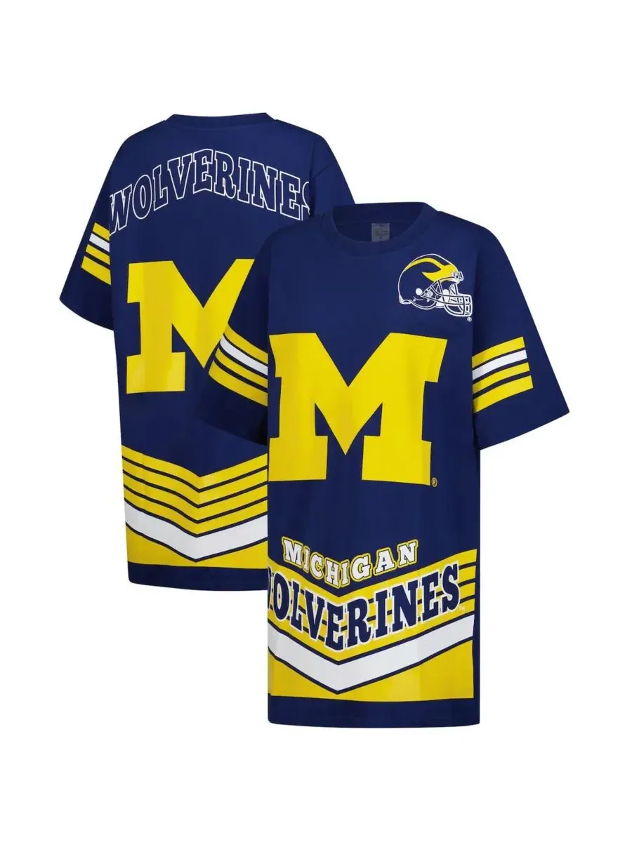 Gameday Couture Женская мини-футболка темно-синего цвета с надписью "Michigan Wolverines Perfect — изображение 1 из 3