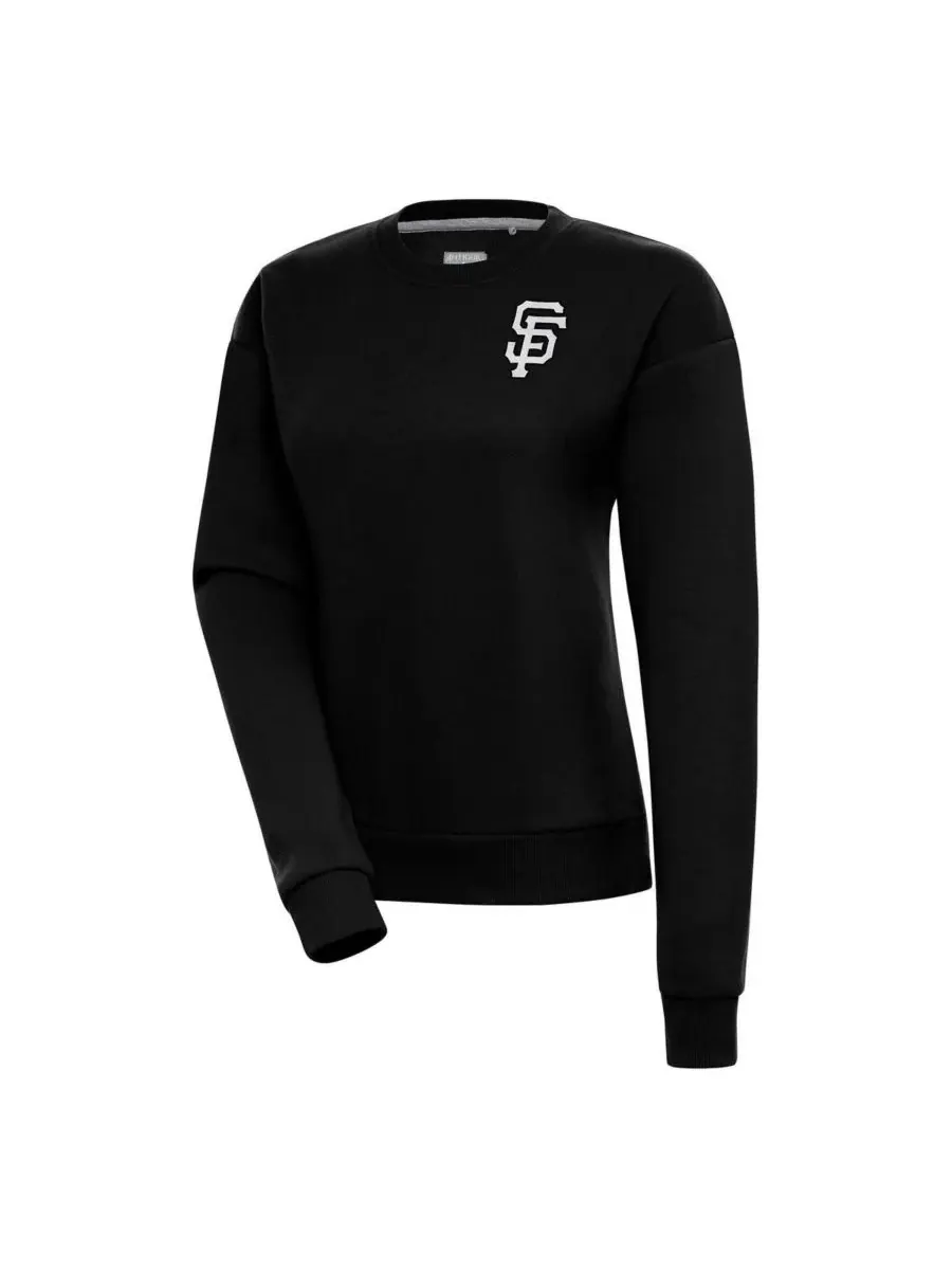 Antigua Женская черная толстовка San Francisco Giants с металлизированной отделкой Victory — изображение 1 из 1, черный