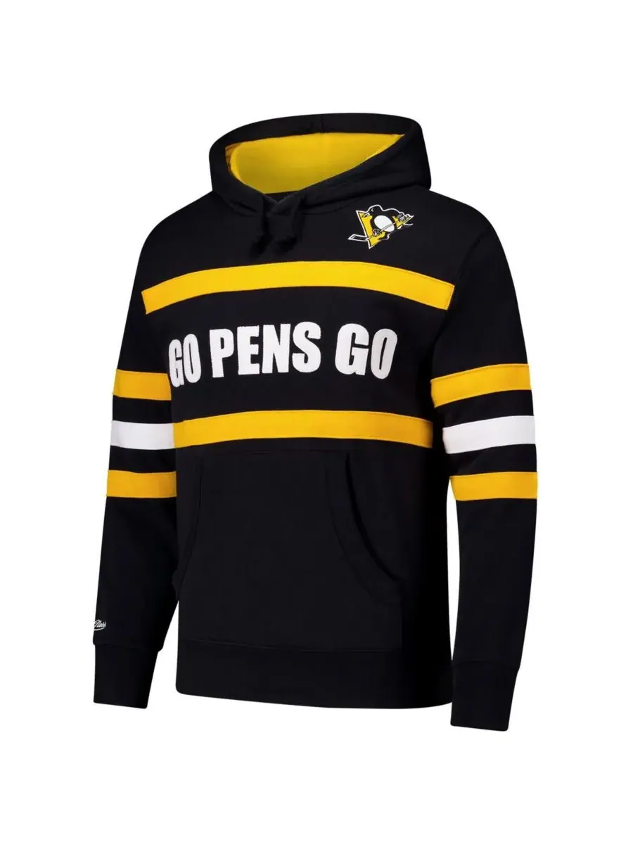 Mitchell & Ness Мужская черная толстовка с капюшоном с надписью «Главный тренер команды Питтсбург — изображение 2 из 3