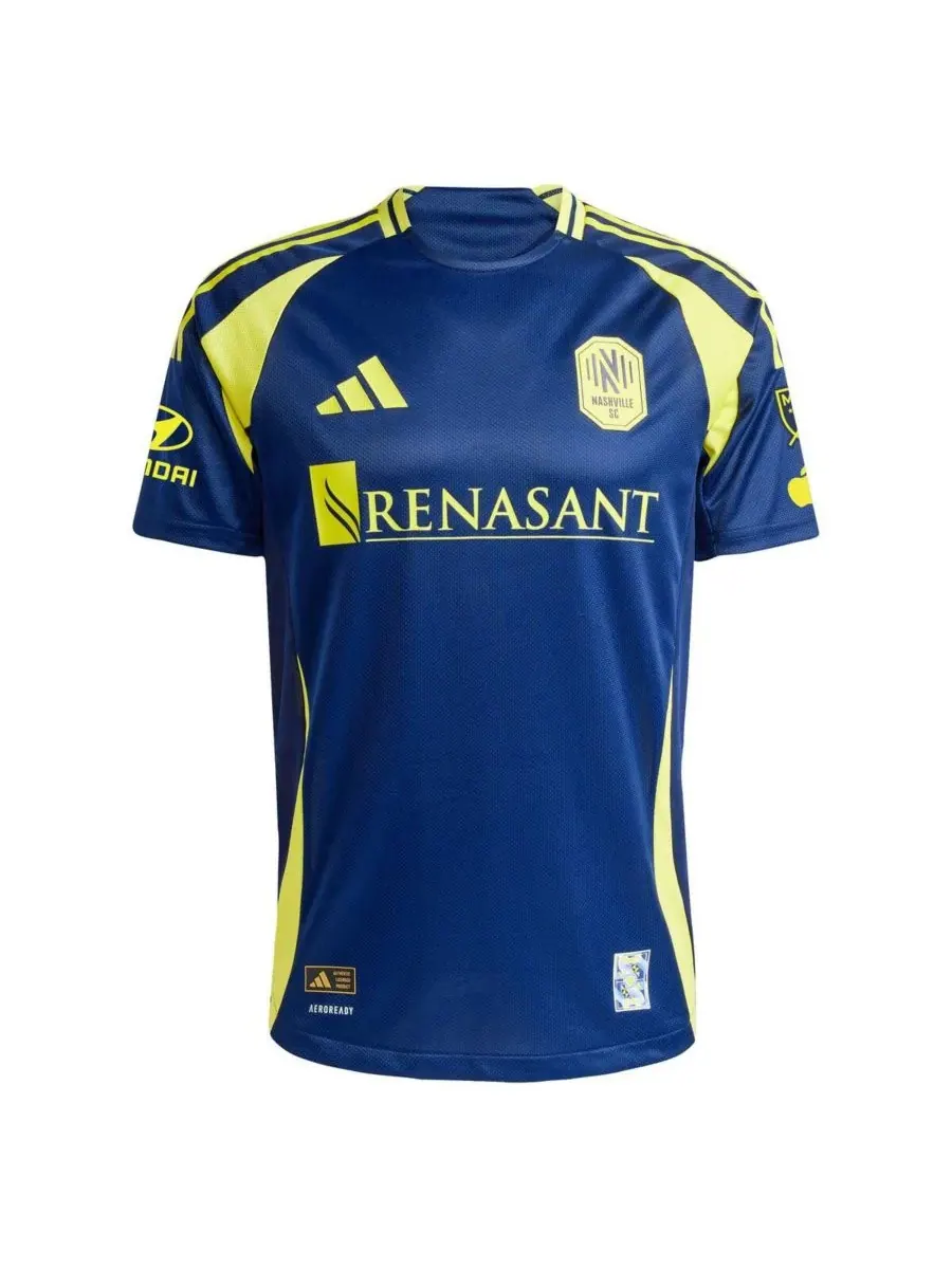 Adidas Мужская темно-синяя футболка Хани Мухтара, Nashville SC 2025 The Heart of Nashville Kit — изображение 3 из 3