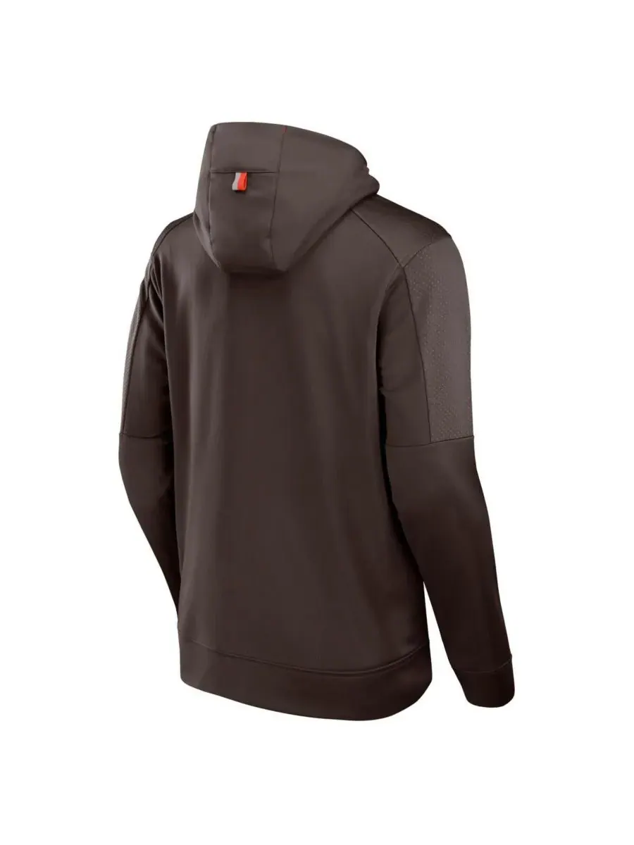 Fanatics Мужская коричневая толстовка на молнии с изображением защитника команды Cleveland Browns — изображение 3 из 3