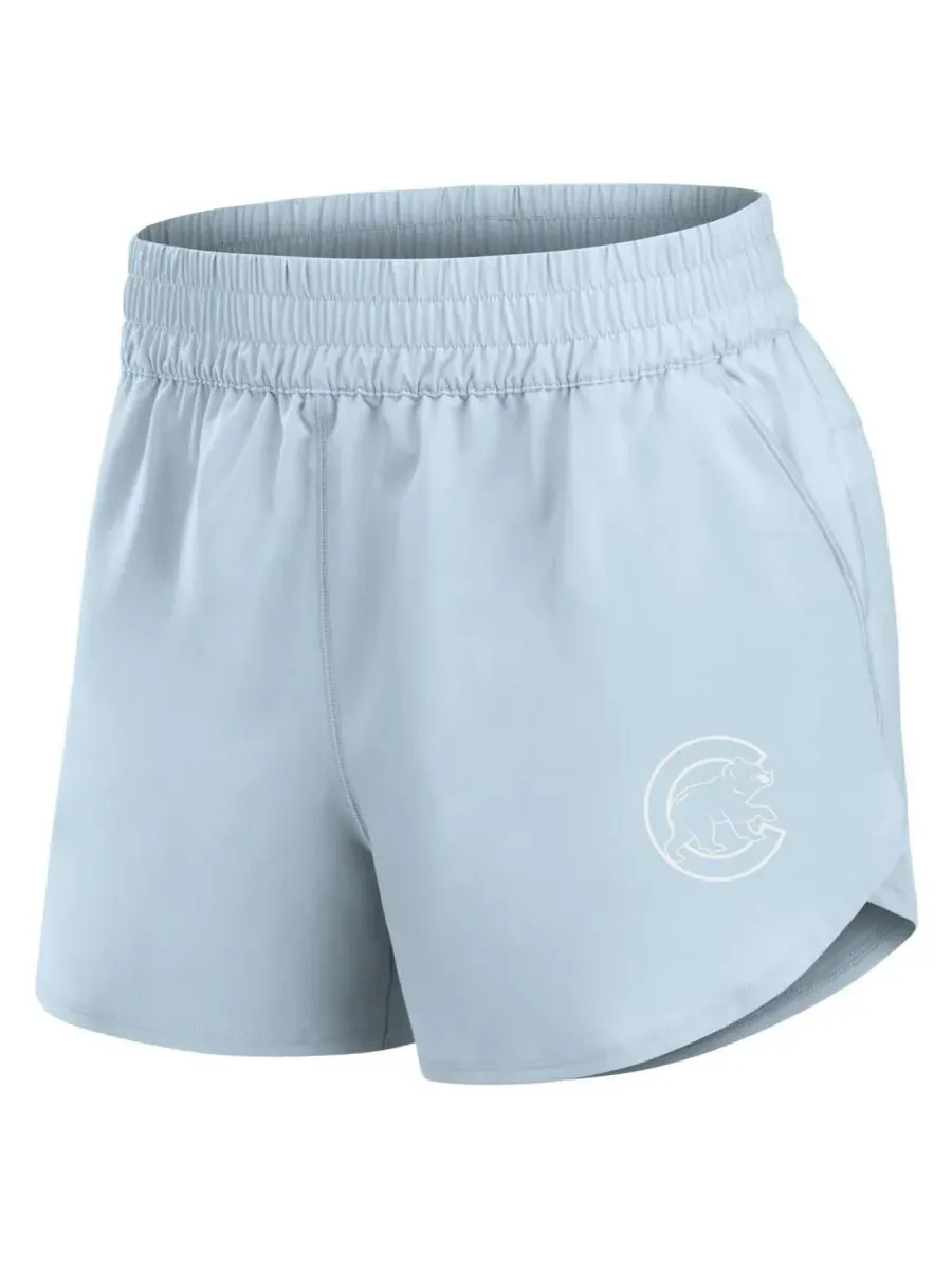 Fanatics Женские светло-голубые шорты Chicago Cubs Studio Woven Vibe — изображение 2 из 3, светлый синий