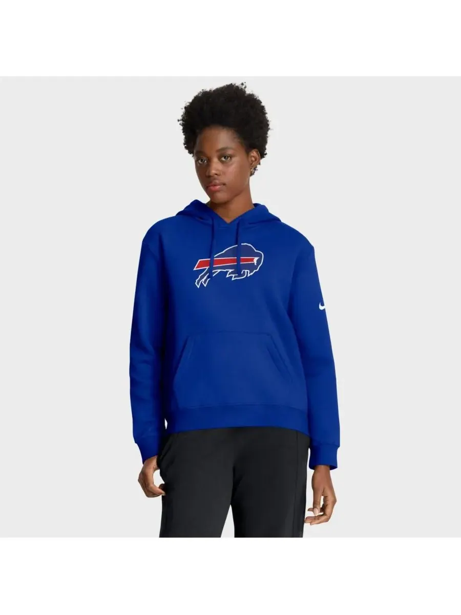 Женская флисовая толстовка с капюшоном Royal Buffalo Bills Club Nike — изображение 1 из 3, королевский