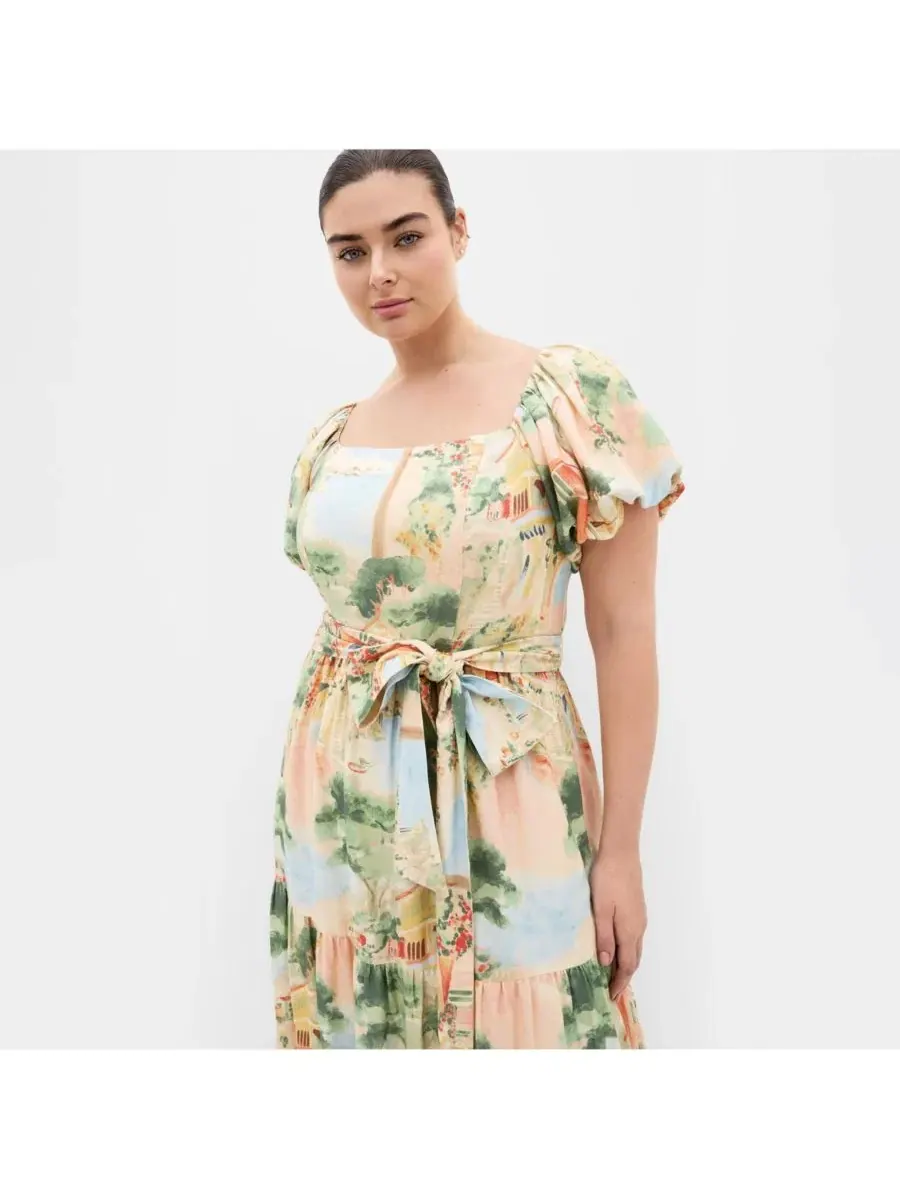 Женское макси-платье Laurena Sardinia с принтом City Chic — изображение 3 из 5